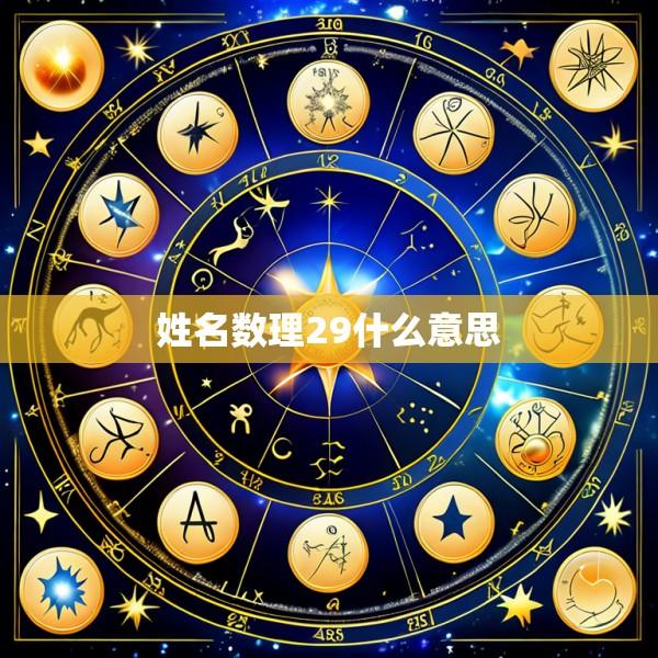 姓名数理29什么意思