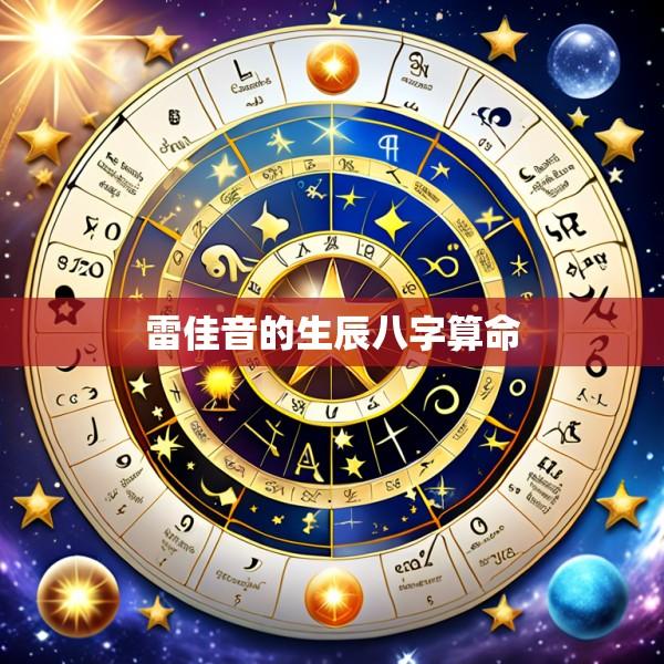 雷佳音的生辰八字算命