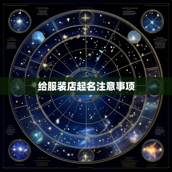 给服装店起名注意事项
