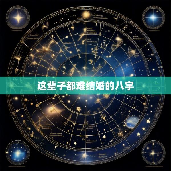 这辈子都难结婚的八字