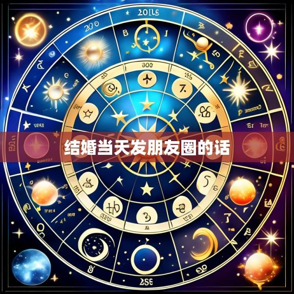 结婚当天发朋友圈的话