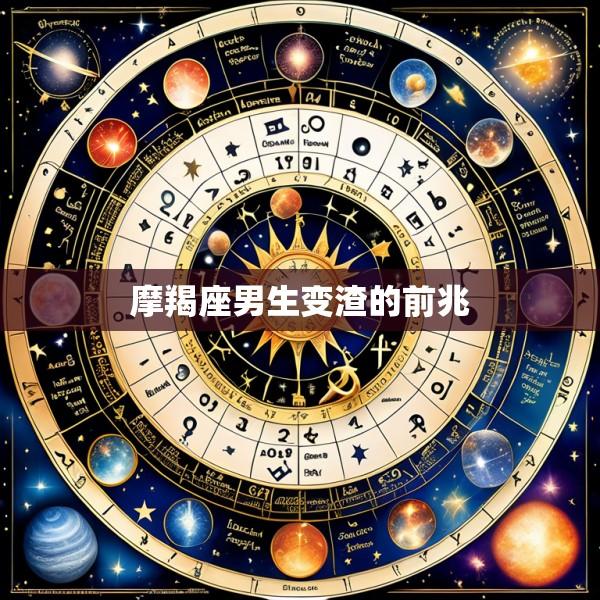 摩羯座男生变渣的前兆