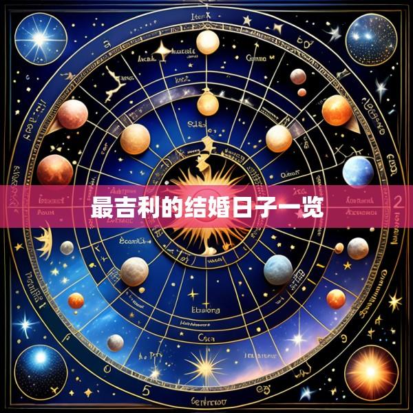 最吉利的结婚日子一览