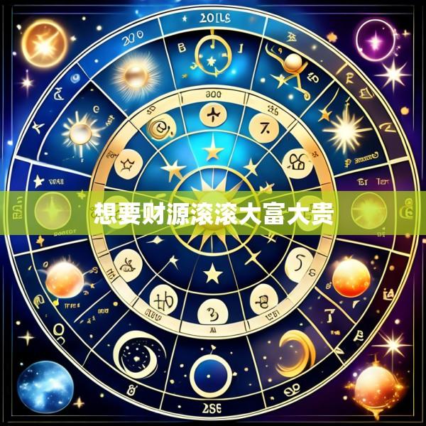 想要财源滚滚大富大贵