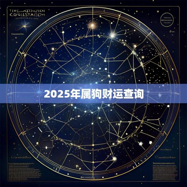 2025年属狗财运查询