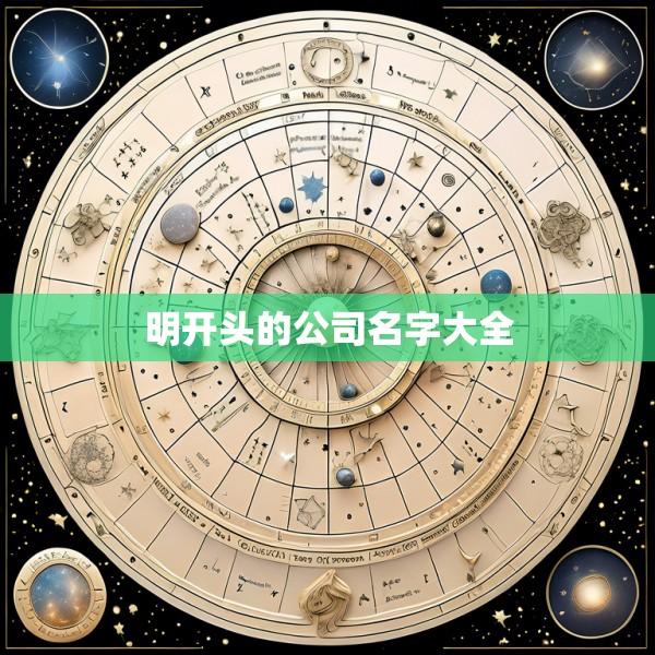 明开头的公司名字大全