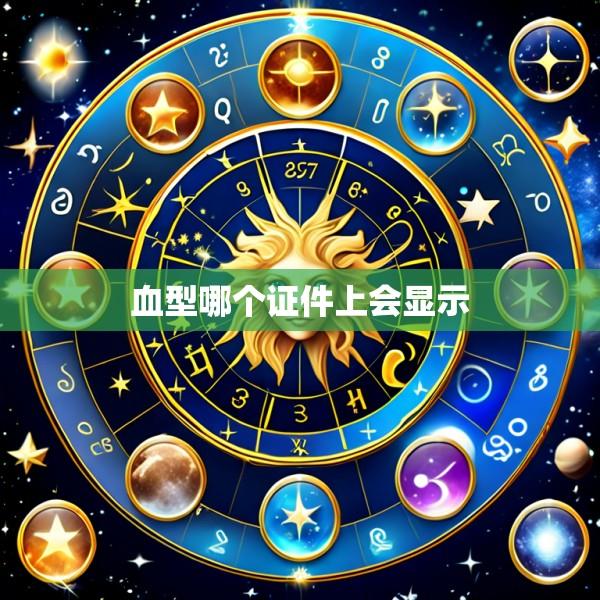 血型哪个证件上会显示