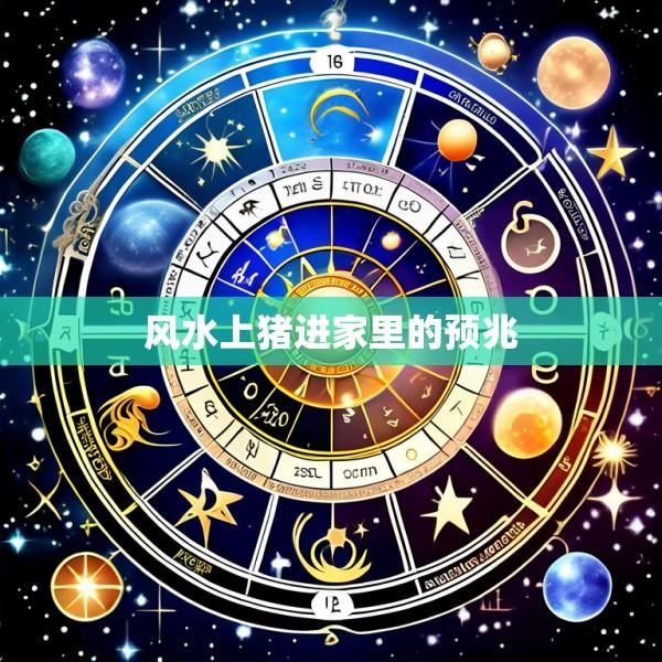 风水上猪进家里的预兆