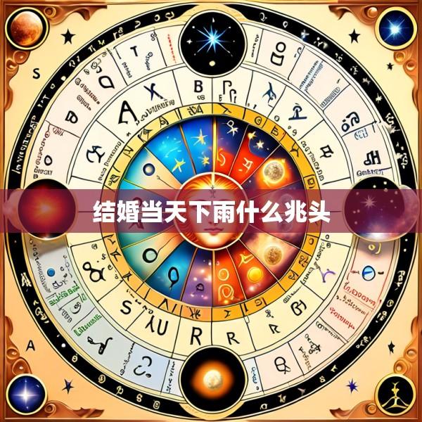 结婚当天下雨什么兆头