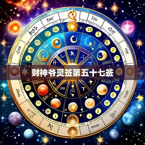 财神爷灵签第五十七签