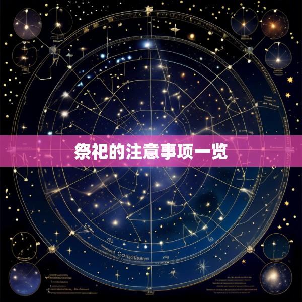 祭祀的注意事项一览