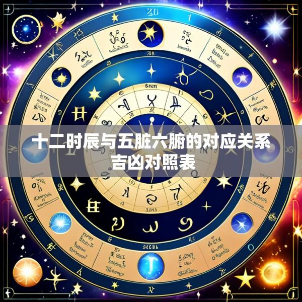 十二时辰与五脏六腑的对应关系 吉凶对照表