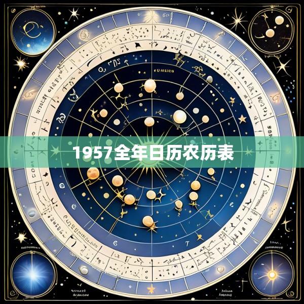 1957全年日历农历表