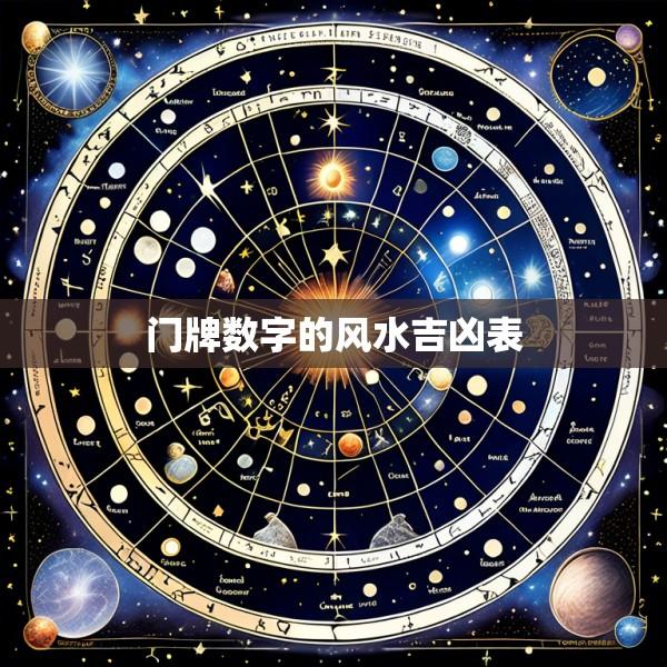 门牌数字的风水吉凶表