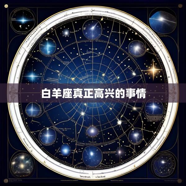 白羊座真正高兴的事情