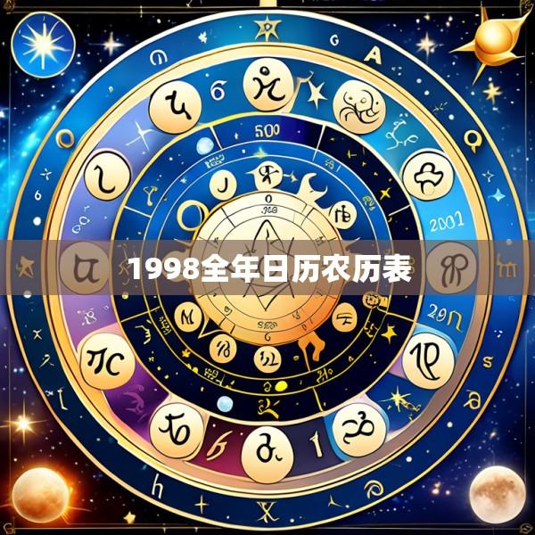 1998全年日历农历表