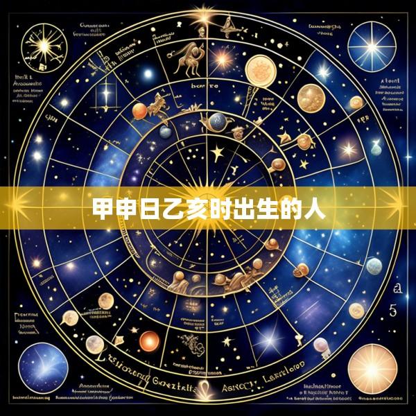 甲申日乙亥时出生的人