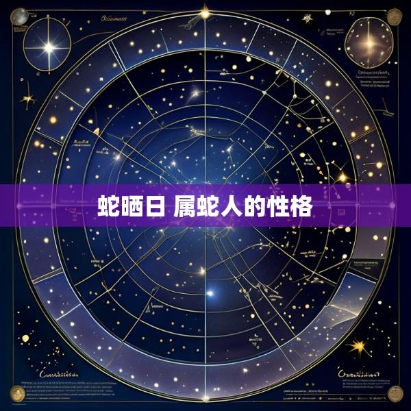 蛇晒日 属蛇人的性格