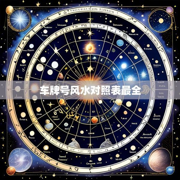 车牌号风水对照表最全
