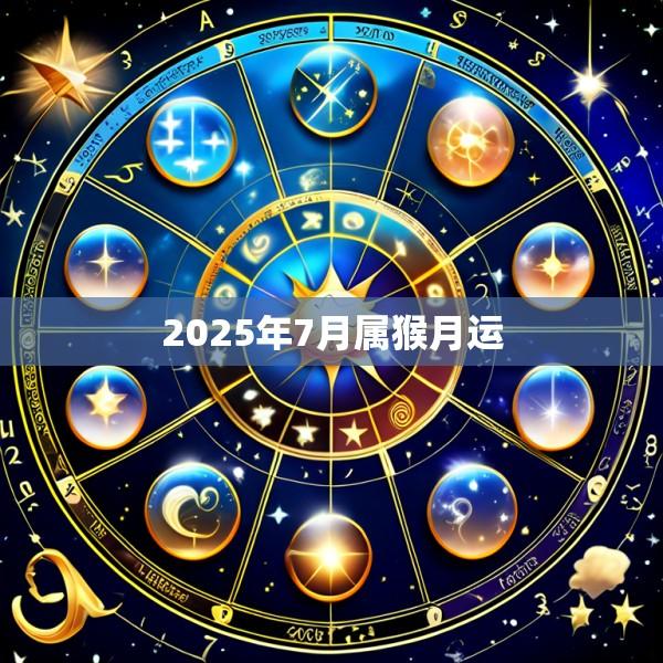 2025年7月属猴月运
