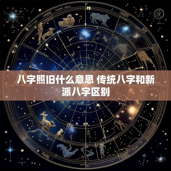 八字照旧什么意思 传统八字和新派八字区别
