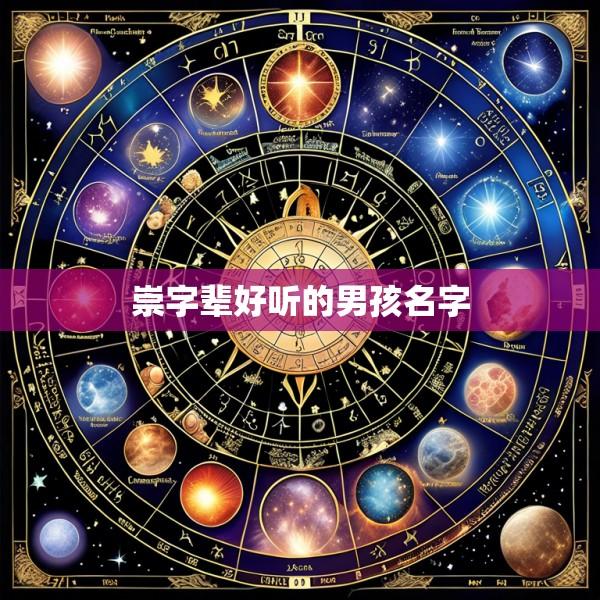崇字辈好听的男孩名字