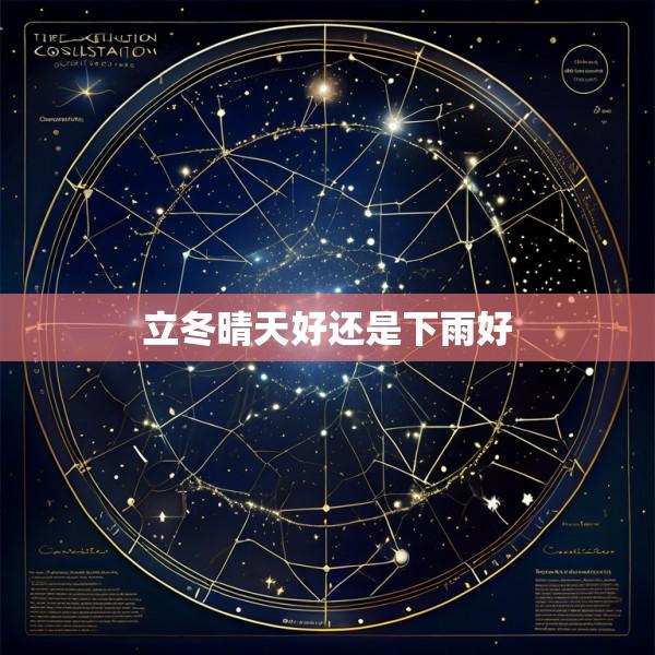 立冬晴天好还是下雨好