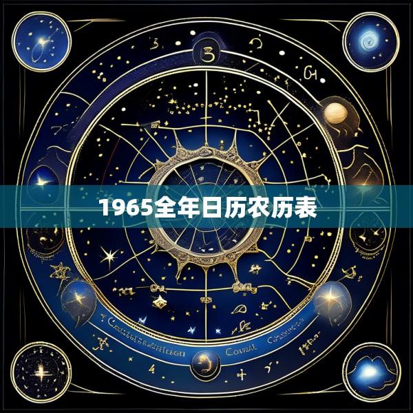 1965全年日历农历表
