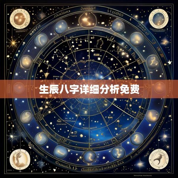 生辰八字详细分析免费
