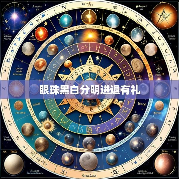 眼珠黑白分明进退有礼