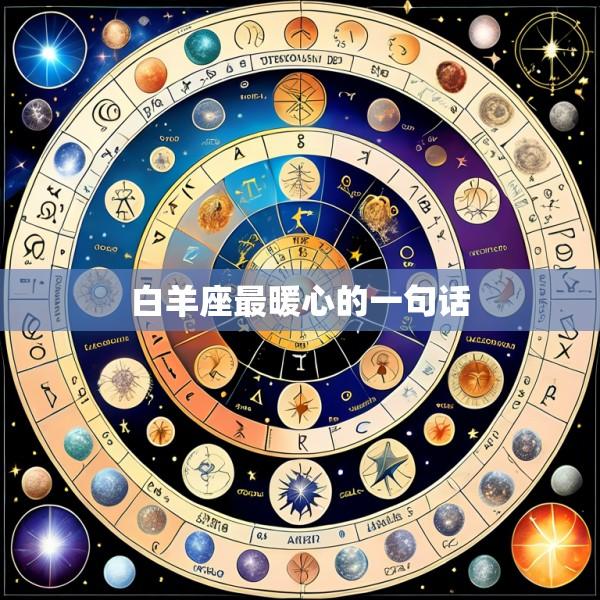 白羊座最暖心的一句话
