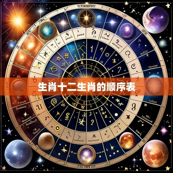 生肖十二生肖的顺序表