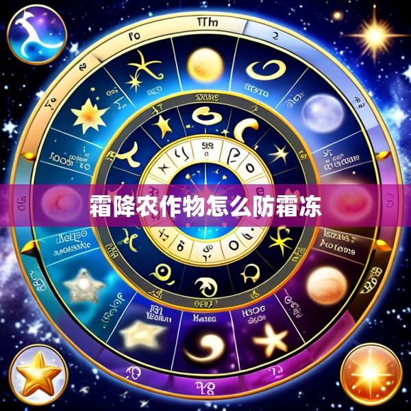 霜降农作物怎么防霜冻