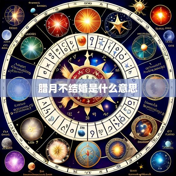 腊月不结婚是什么意思