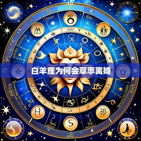 白羊座为何会草率离婚