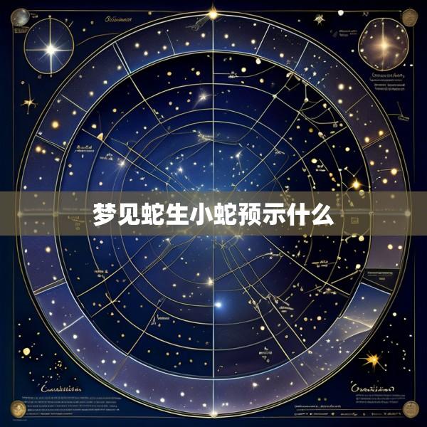 梦见蛇生小蛇预示什么
