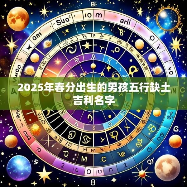 2025年春分出生的男孩五行缺土吉利名字