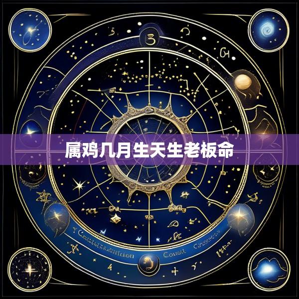 属鸡几月生天生老板命