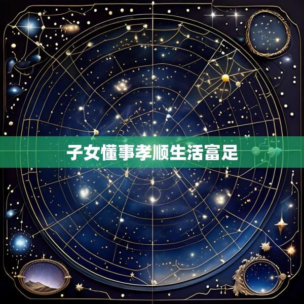 子女懂事孝顺生活富足