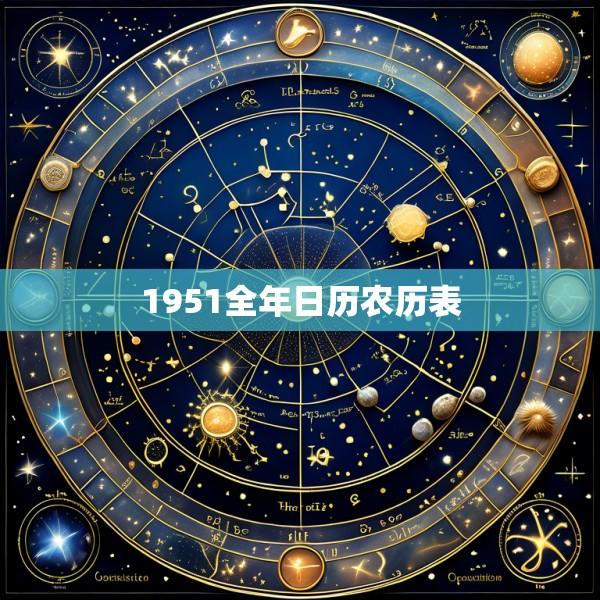 1951全年日历农历表