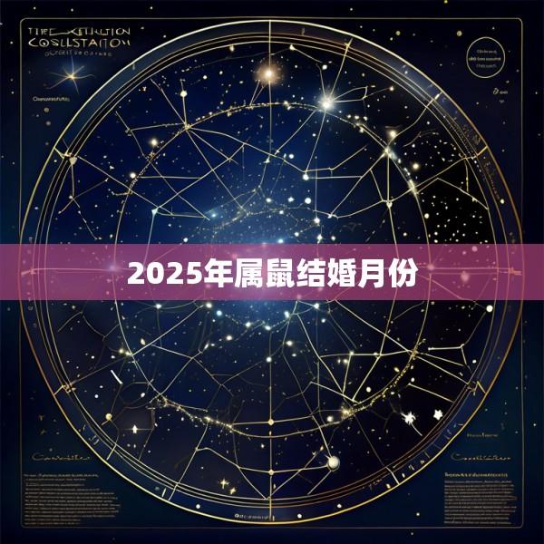 2025年属鼠结婚月份