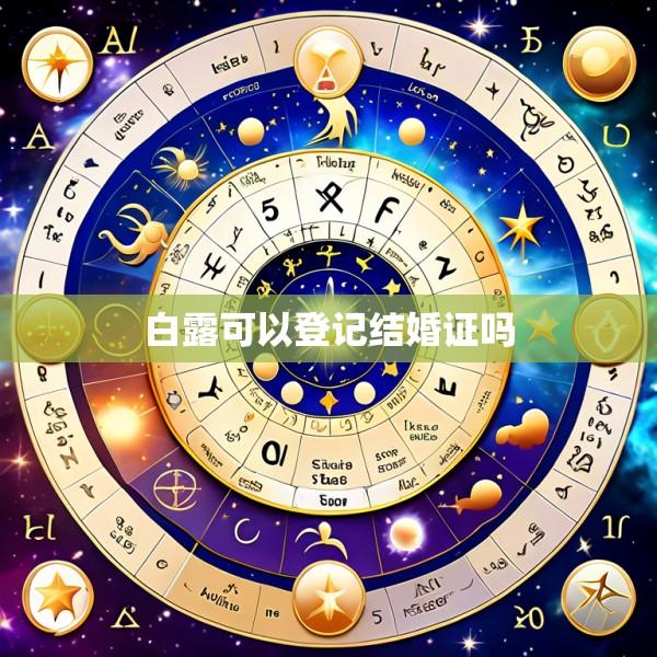 白露可以登记结婚证吗