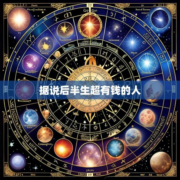 据说后半生超有钱的人