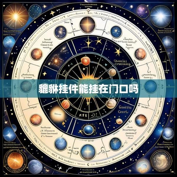 貔貅挂件能挂在门口吗