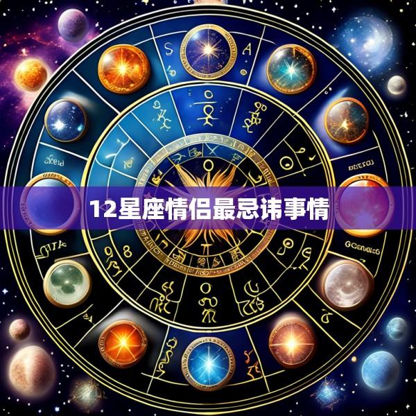 12星座情侣最忌讳事情