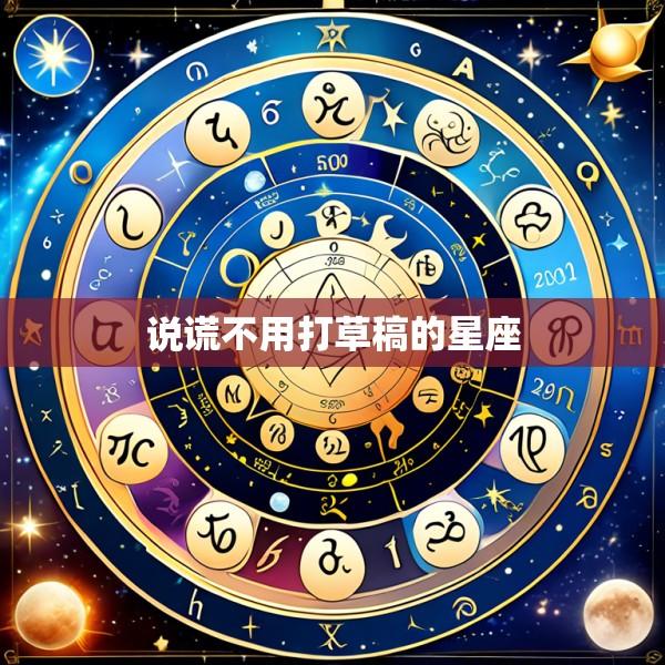 说谎不用打草稿的星座
