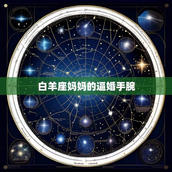 白羊座妈妈的逼婚手腕