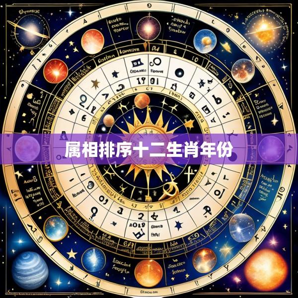 属相排序十二生肖年份