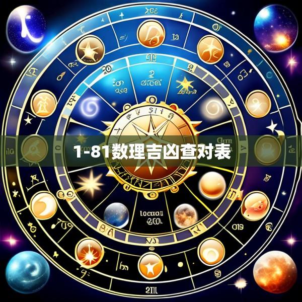 1-81数理吉凶查对表