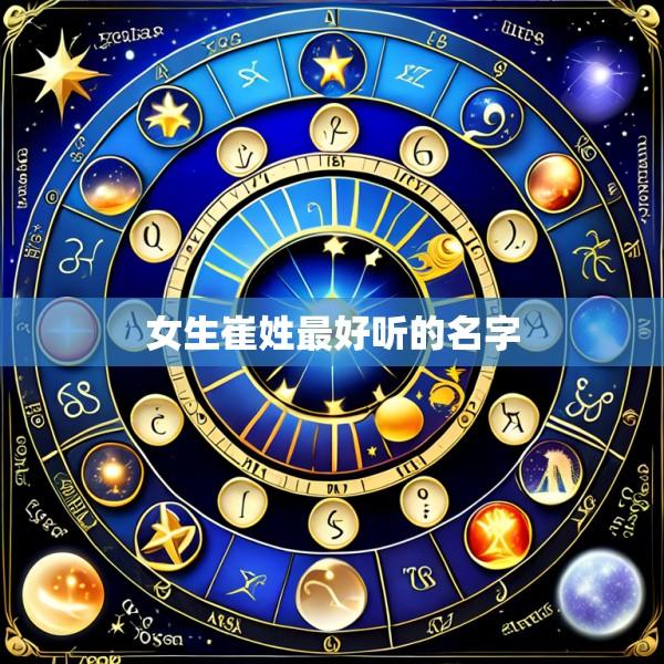 女生崔姓最好听的名字